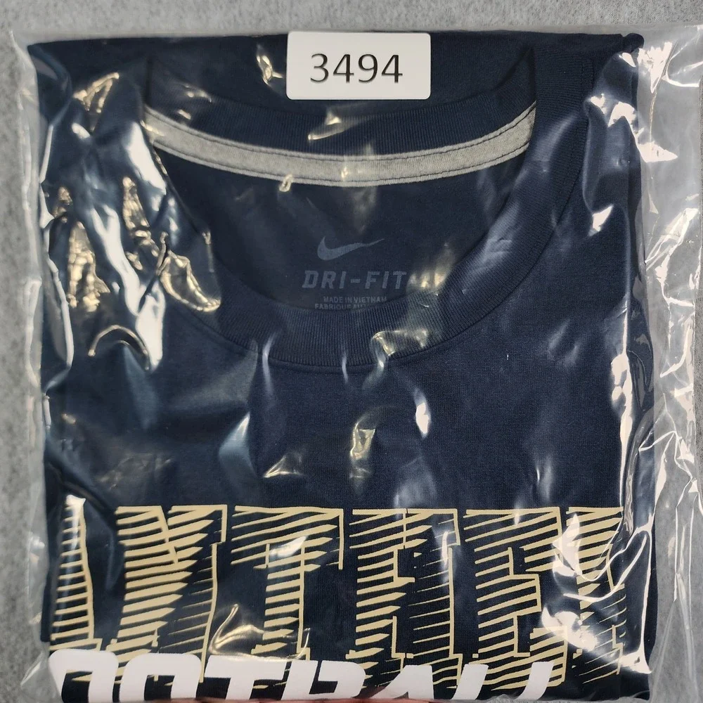 Pittsburgh‎ Panthers Football Nike Dri-Fit Shirt Mens Medium Navy Long Sleeve